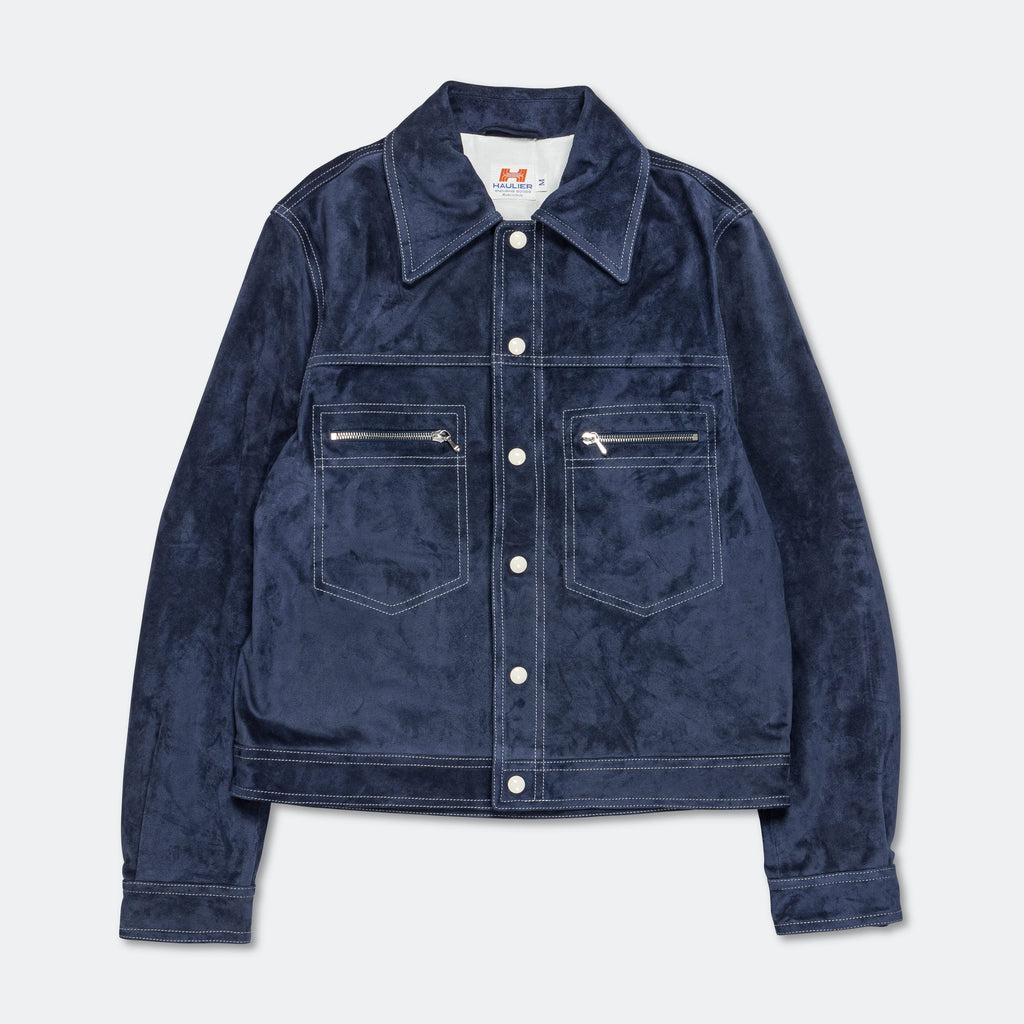 Concord Suede Jacket - Navy Suede