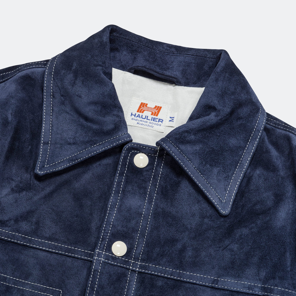 Concord Suede Jacket - Navy Suede