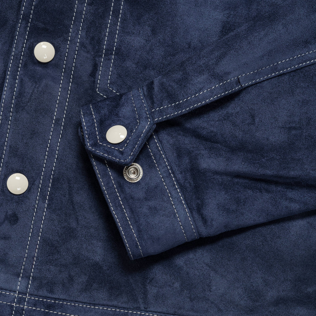 Concord Suede Jacket - Navy Suede