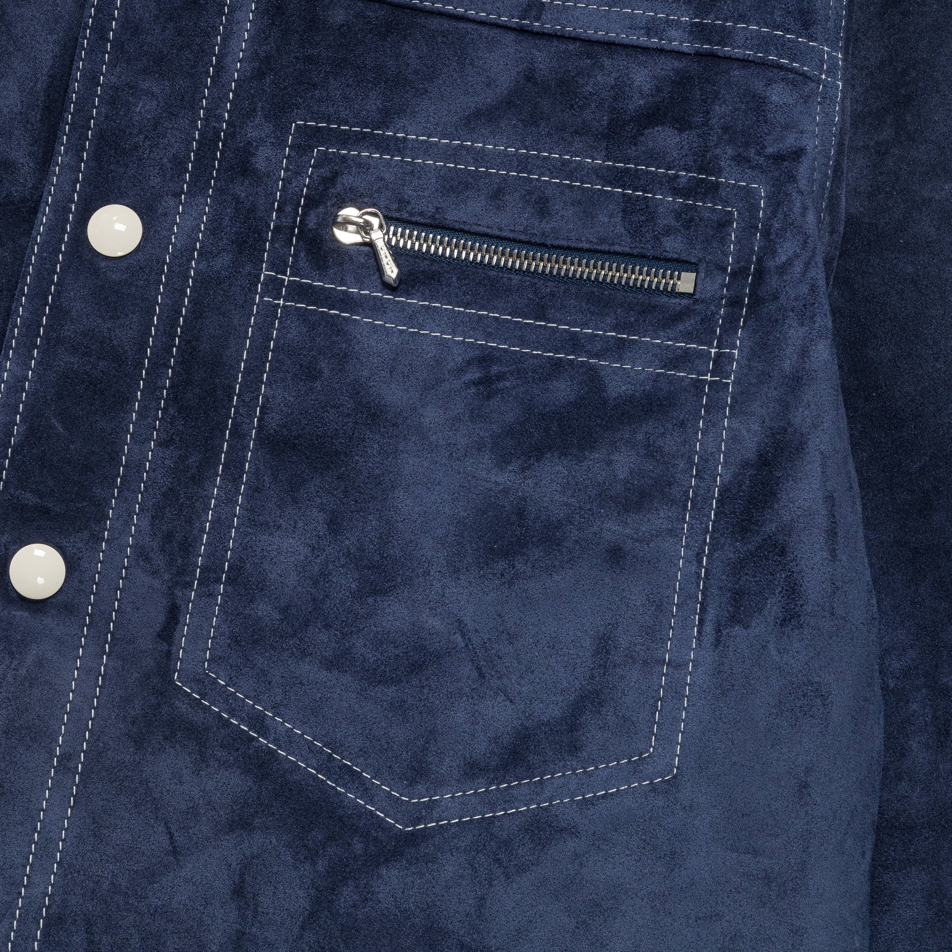 Concord Suede Jacket - Navy Suede