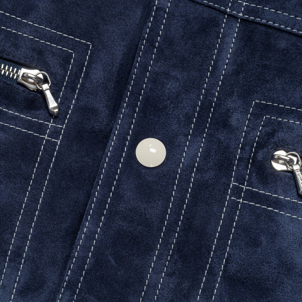 Concord Suede Jacket - Navy Suede