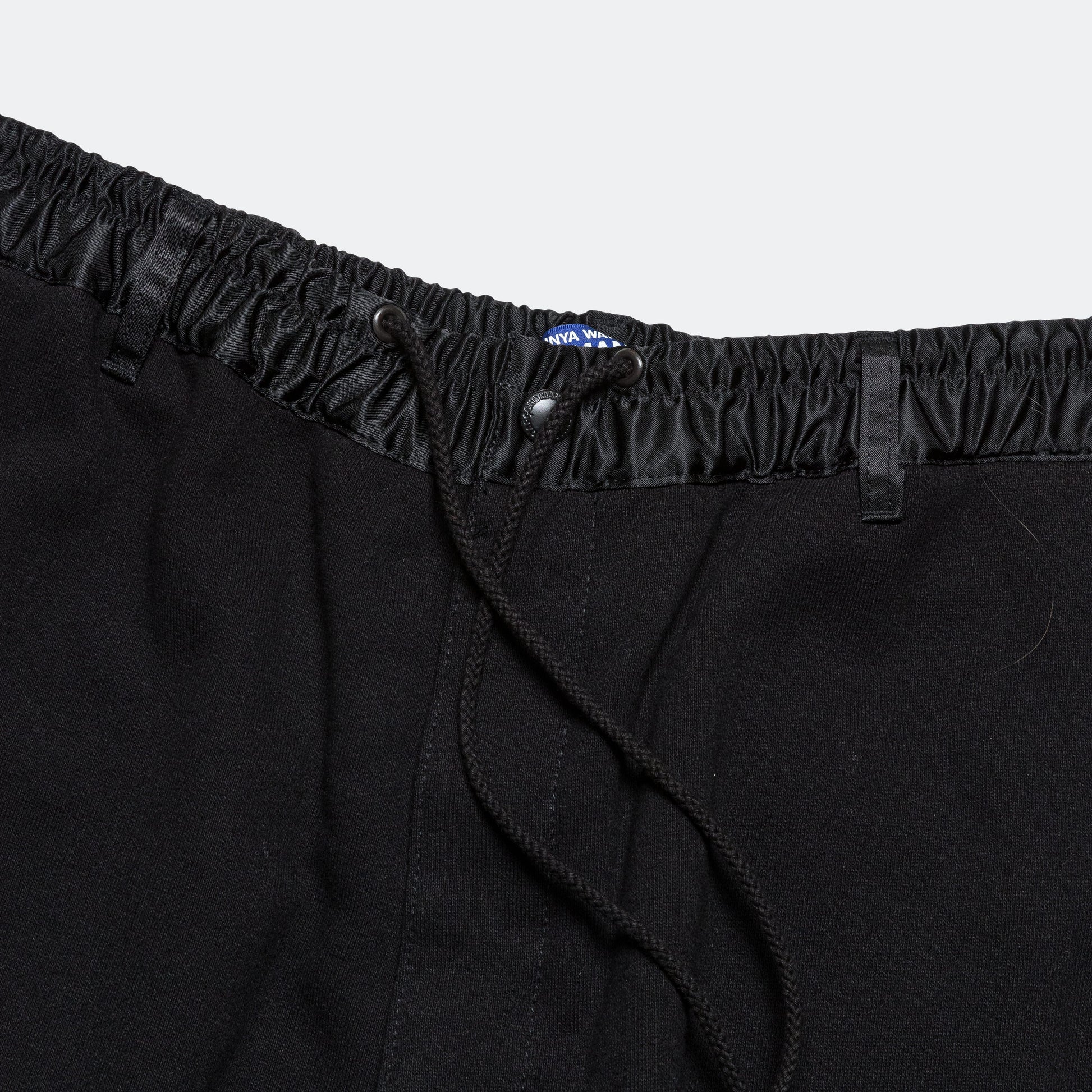Cotton Terrycloth Nylon Twill Pants - Black
