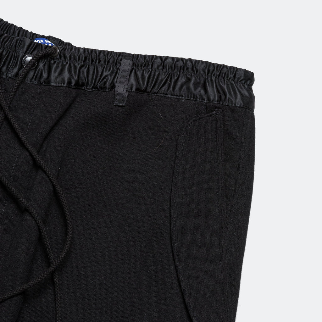 Cotton Terrycloth Nylon Twill Pants - Black