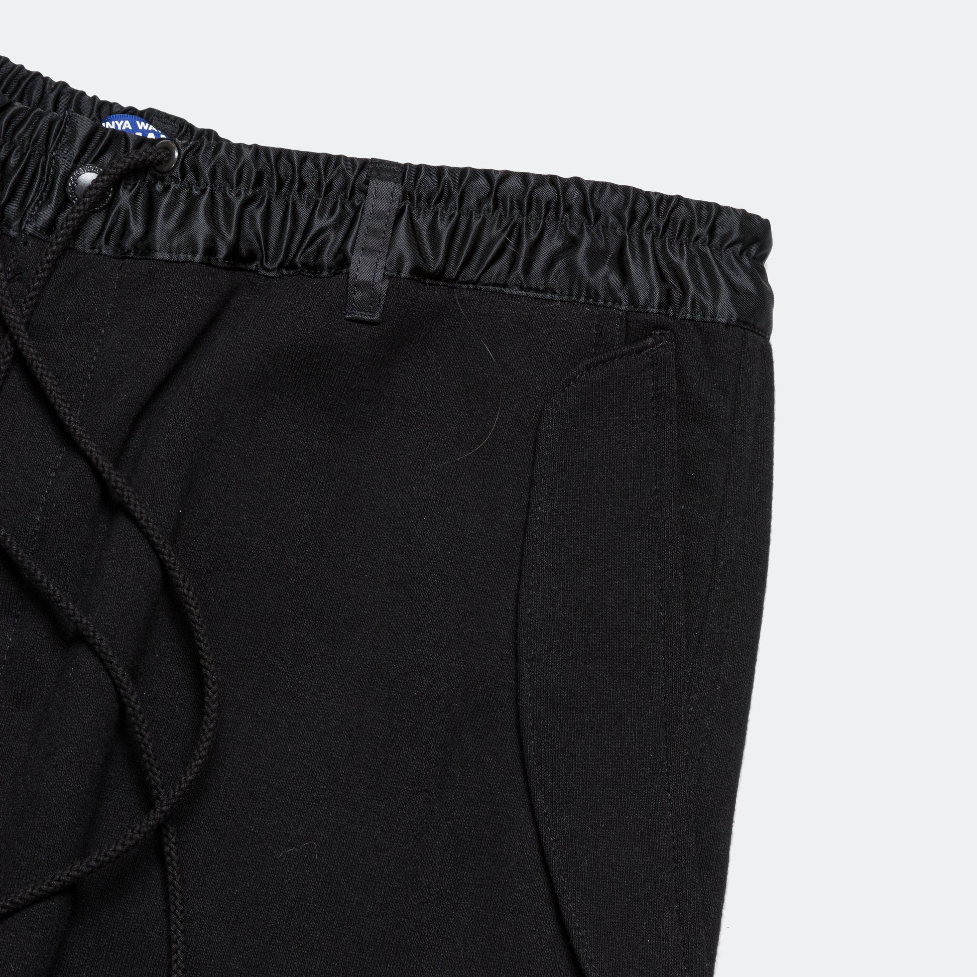 Cotton Terrycloth Nylon Twill Pants - Black