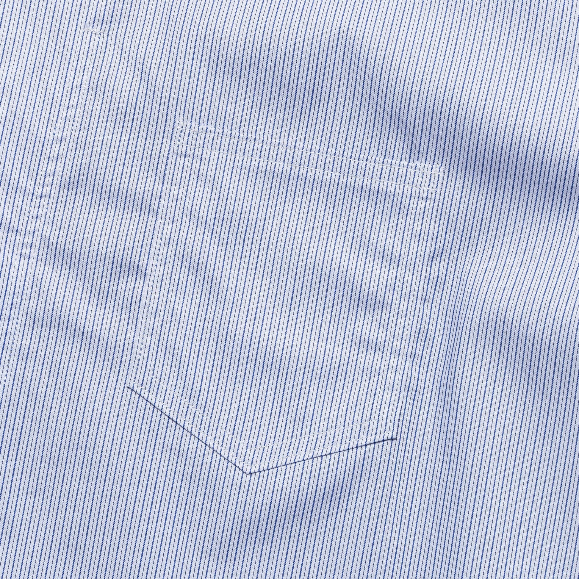 Cotton Stripe x Cotton Broad x Cotton Check Shirt - Sax/White