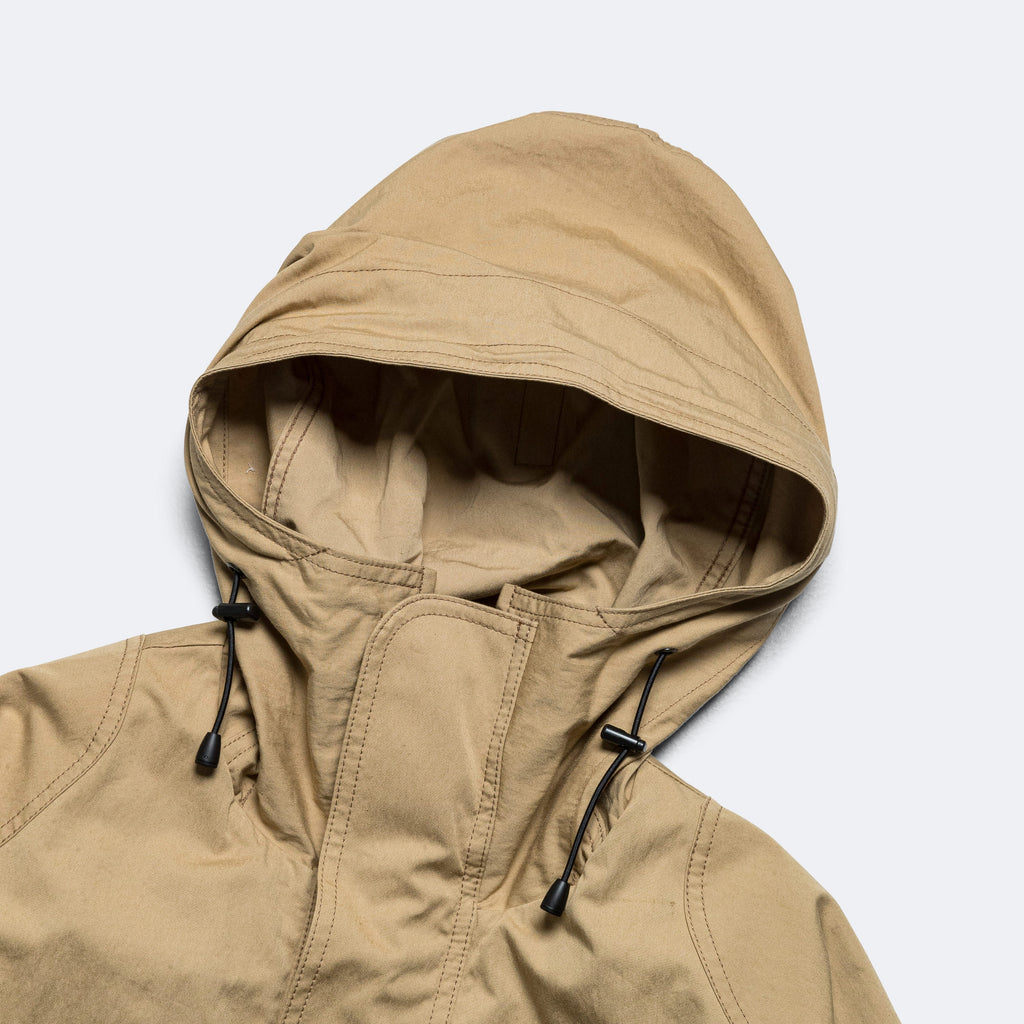 Cotton Canvas Multi Pocket Parka - Beige