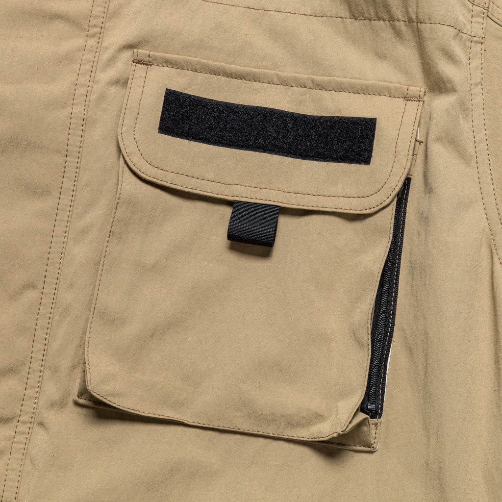 Cotton Canvas Multi Pocket Parka - Beige