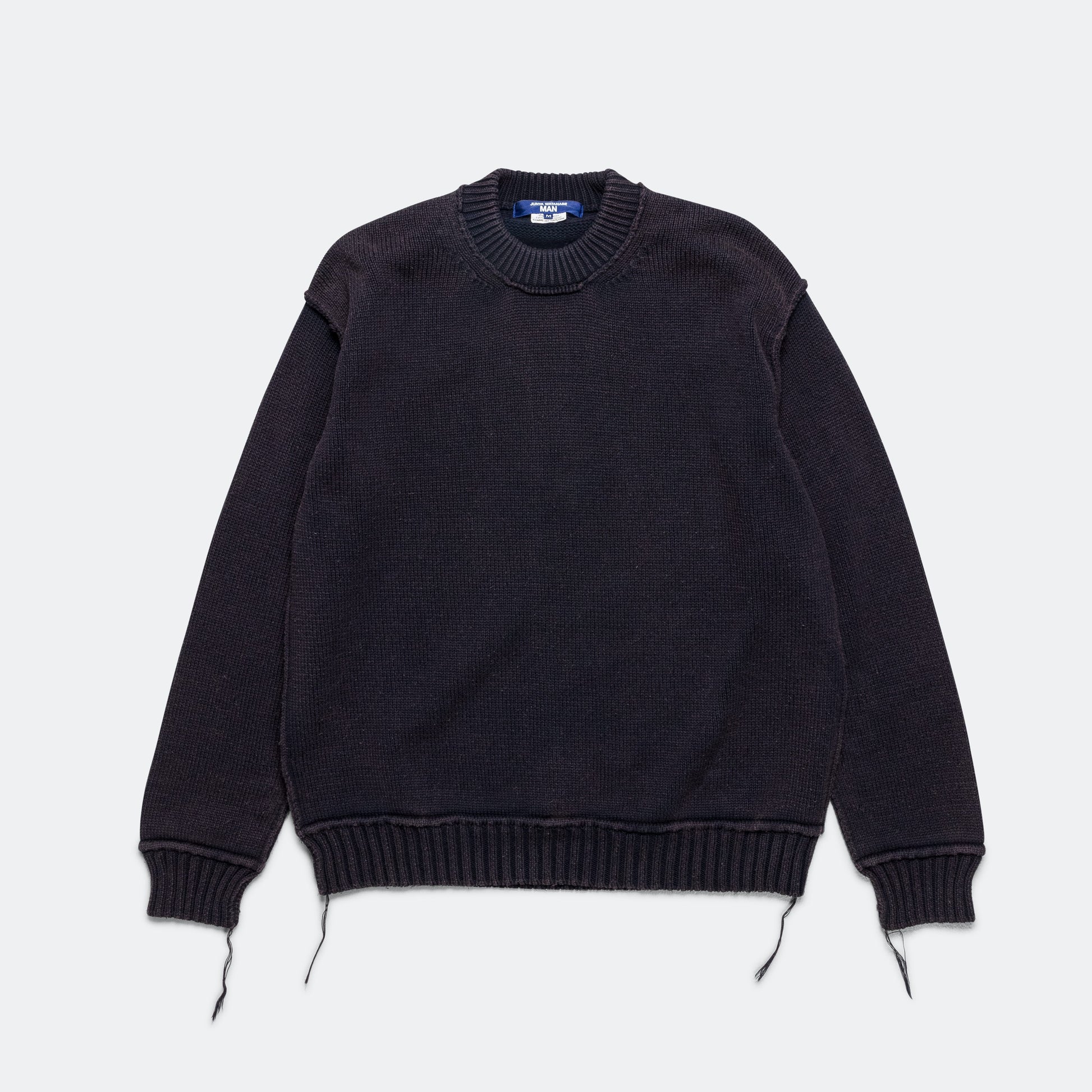 Cotton Jersey Bleached Knit - Navy