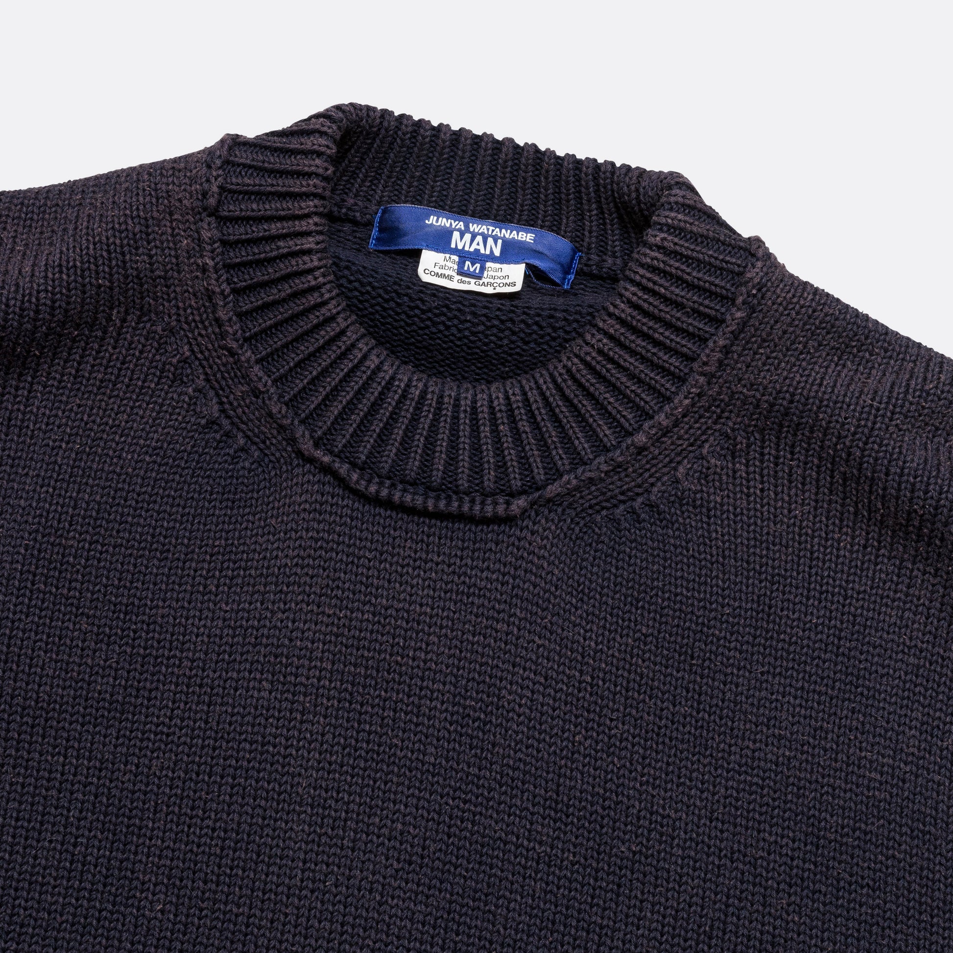 Cotton Jersey Bleached Knit - Navy