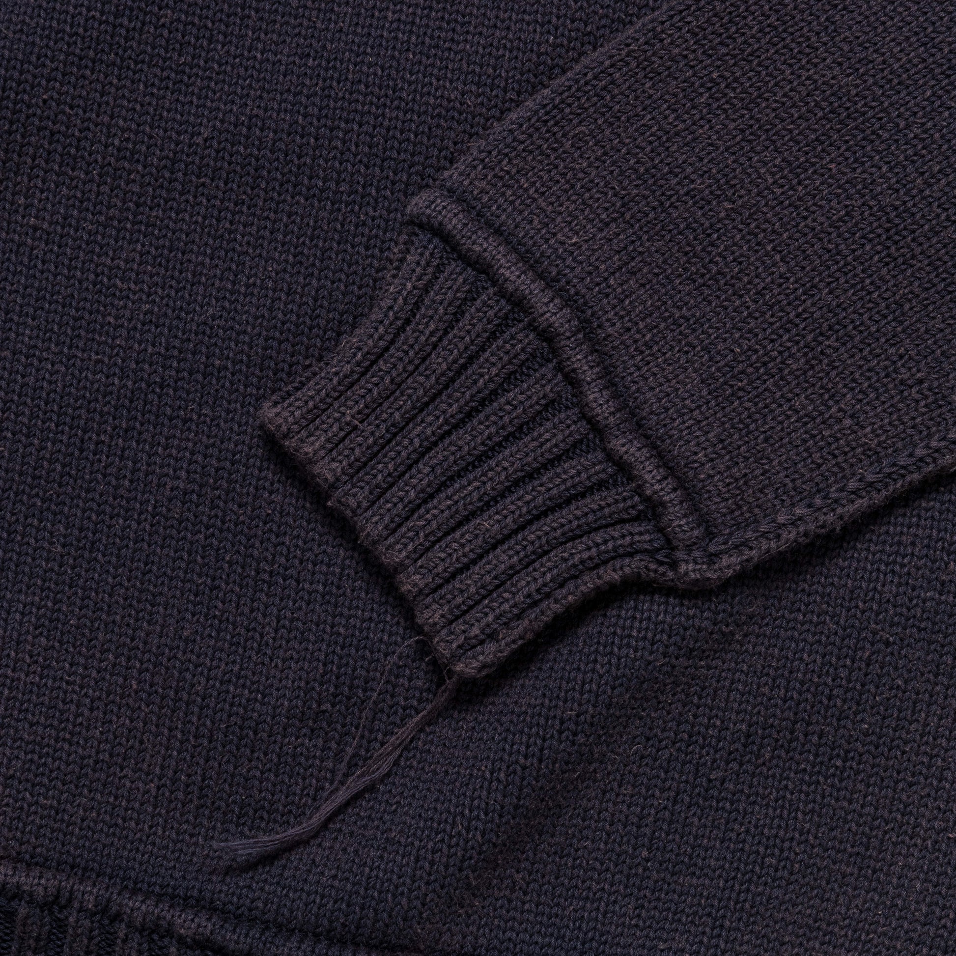 Cotton Jersey Bleached Knit - Navy
