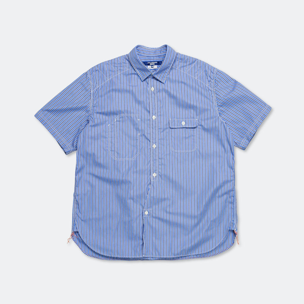 Cotton Stripe Shirt - Sax/White