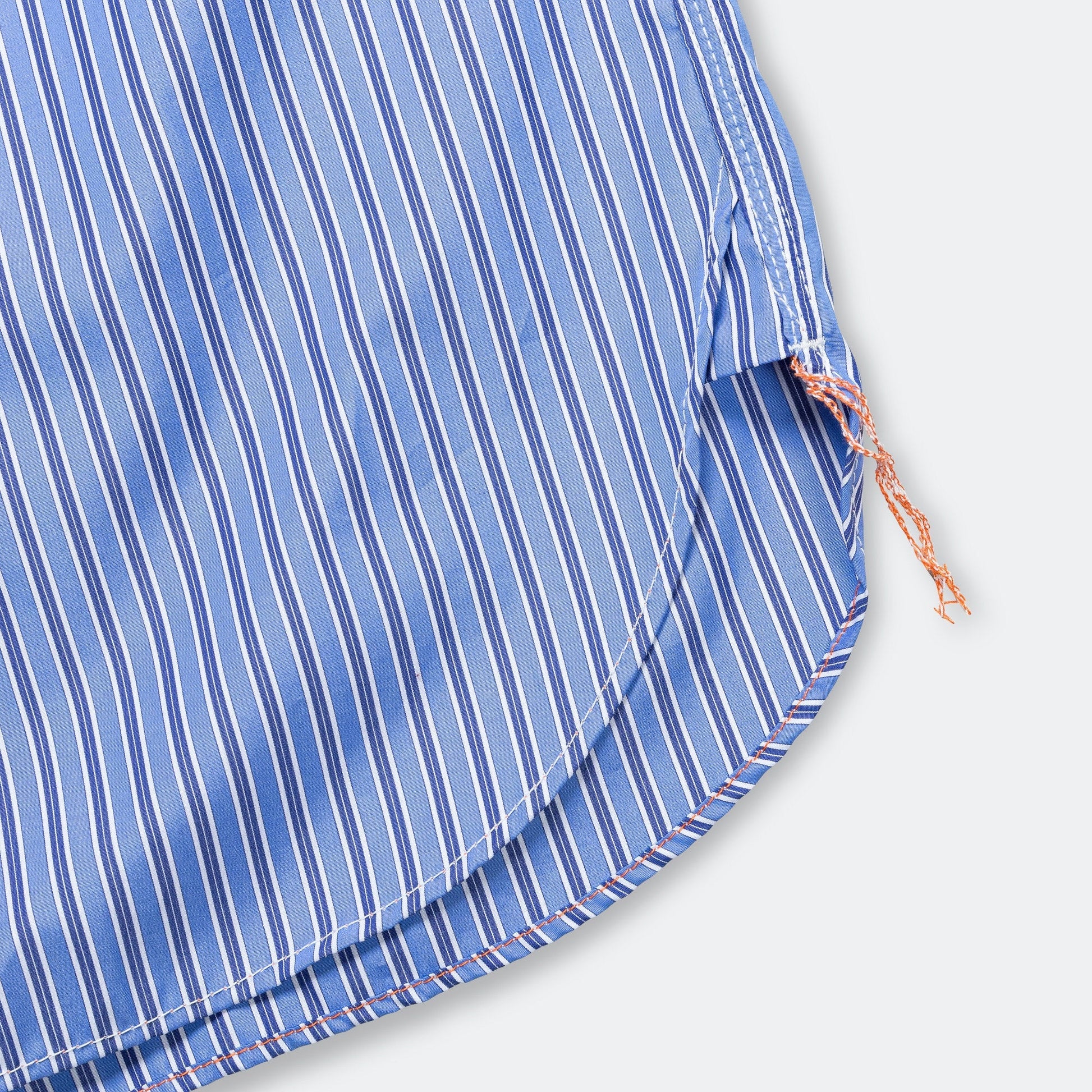 Cotton Stripe Shirt - Sax/White