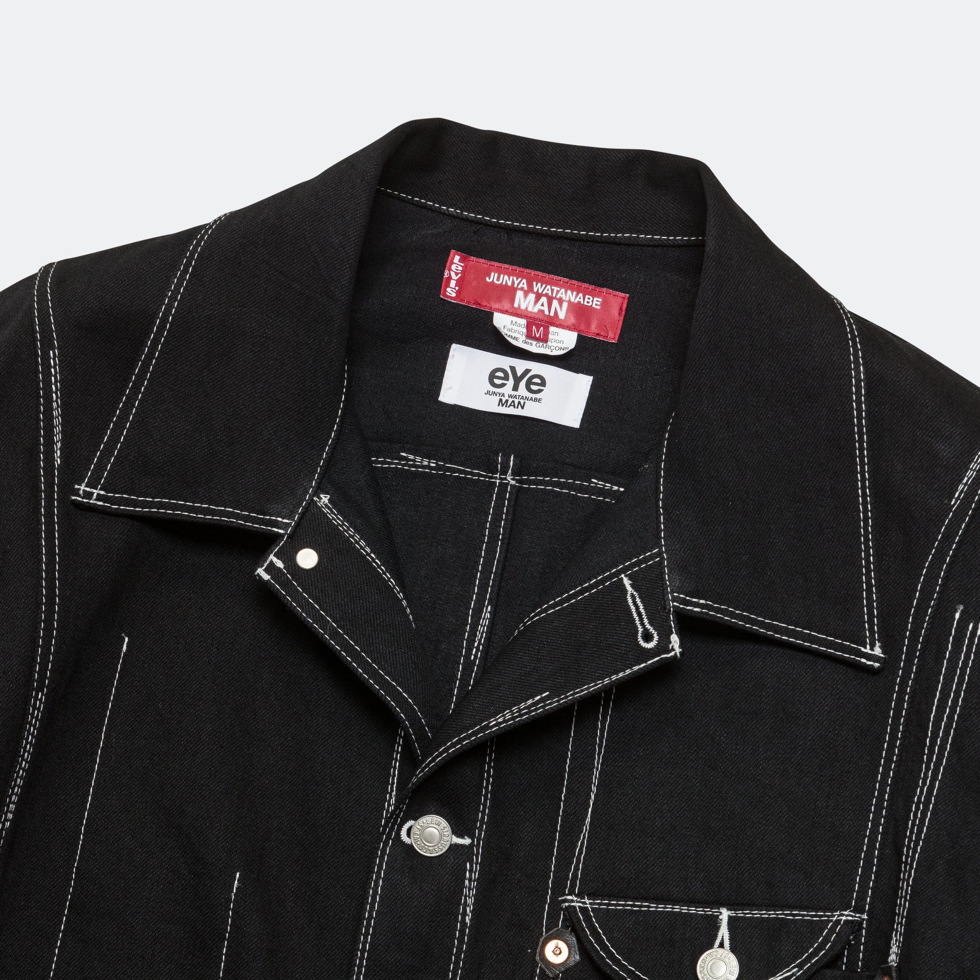 Levi's® Overstitched Denim Overcoat - Black
