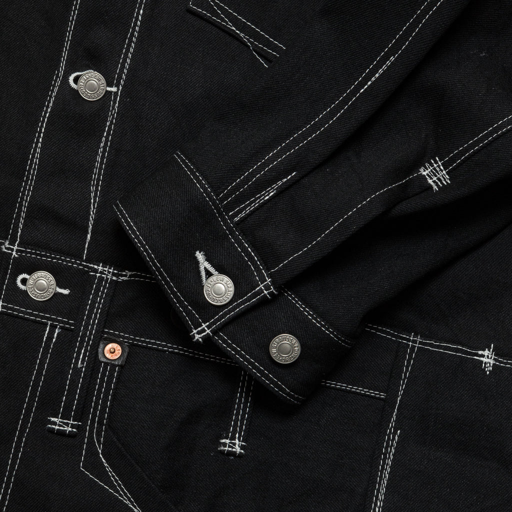 Levi's® Overstitched Denim Overcoat - Black