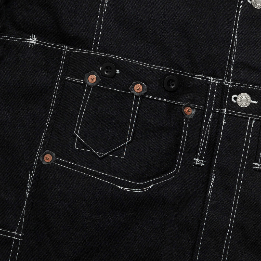 Levi's® Overstitched Denim Overcoat - Black