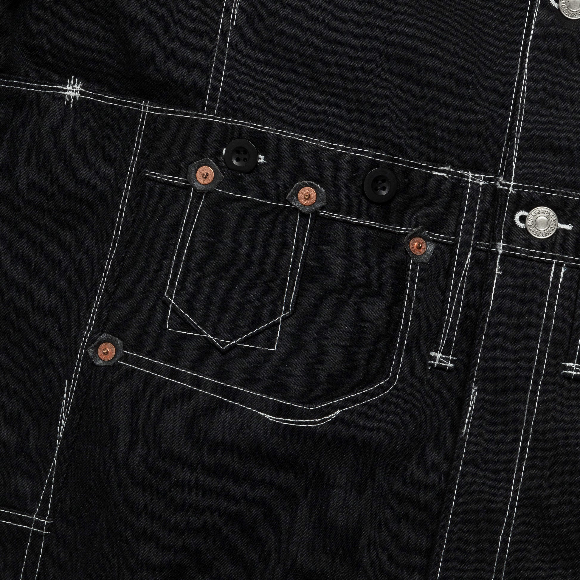 Levi's® Overstitched Denim Overcoat - Black