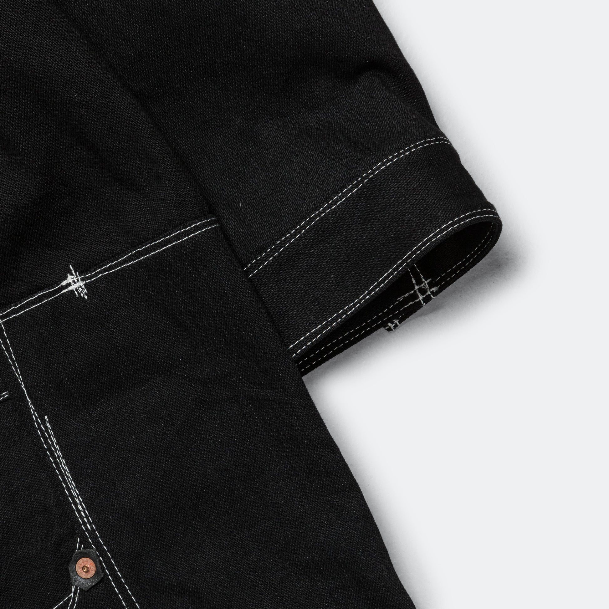 Levi's® Overstitched Denim Overcoat - Black
