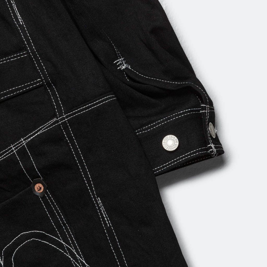 Levi's® Overstitched Denim Overcoat - Black