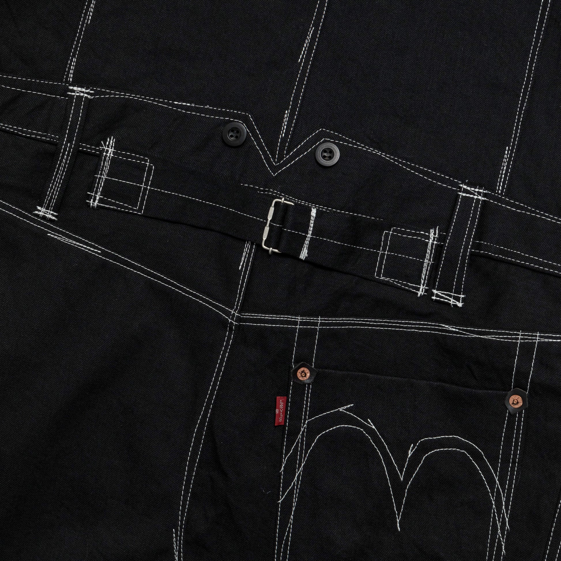 Levi's® Overstitched Denim Overcoat - Black