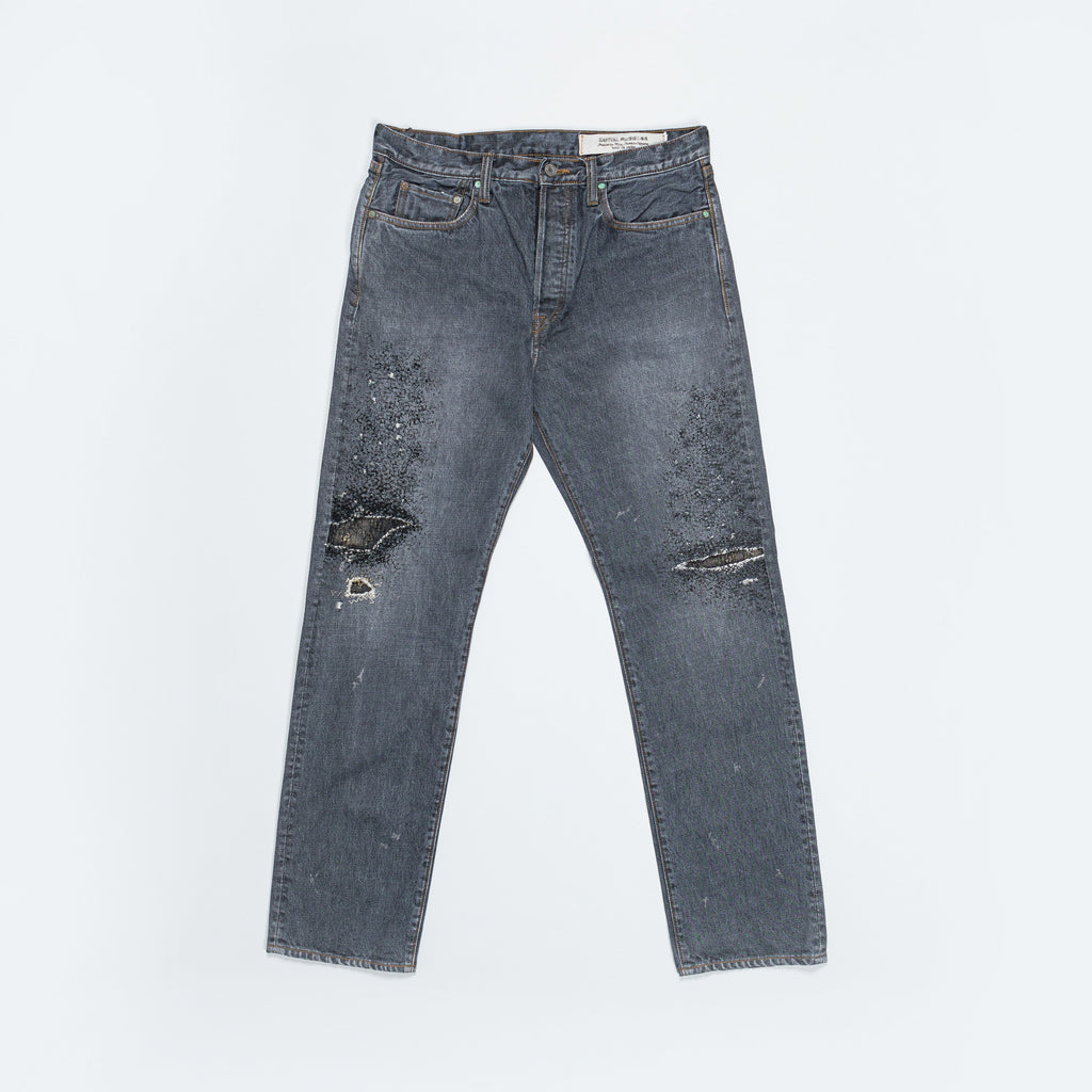 14oz BLK Denim 5P MONKEY CISCO (3 Years Fade) - Black