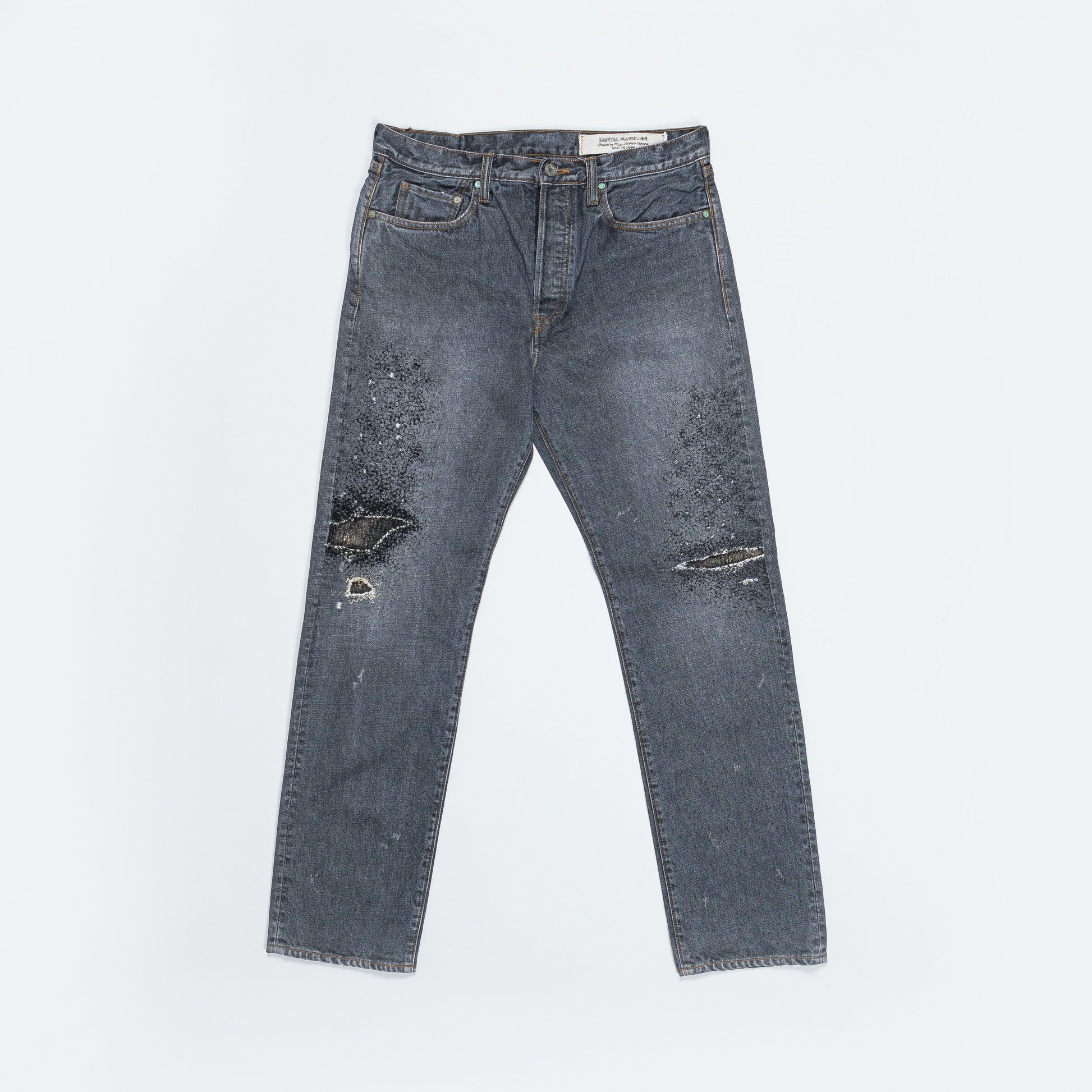 14oz BLK Denim 5P MONKEY CISCO (3 Years Fade) - Black