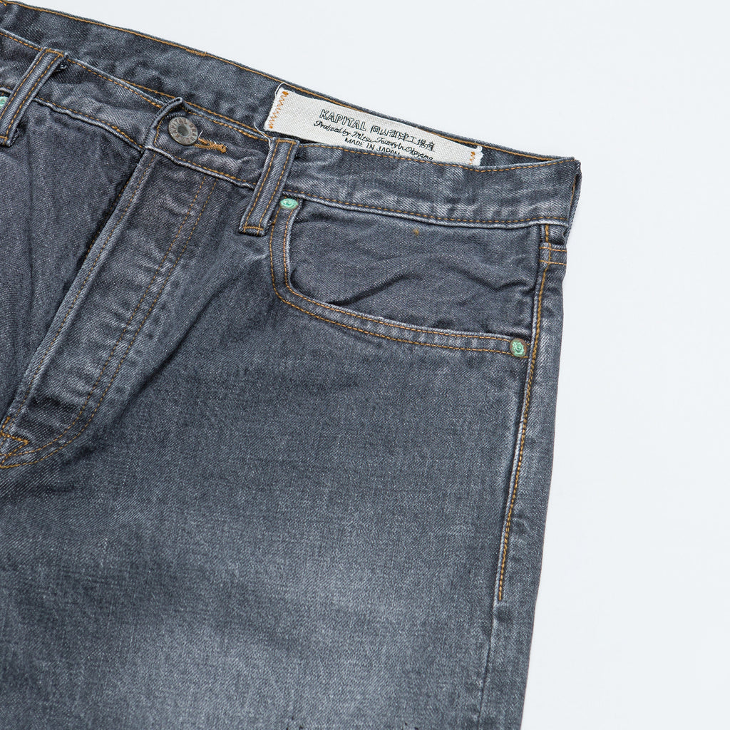 14oz BLK Denim 5P MONKEY CISCO (3 Years Fade) - Black
