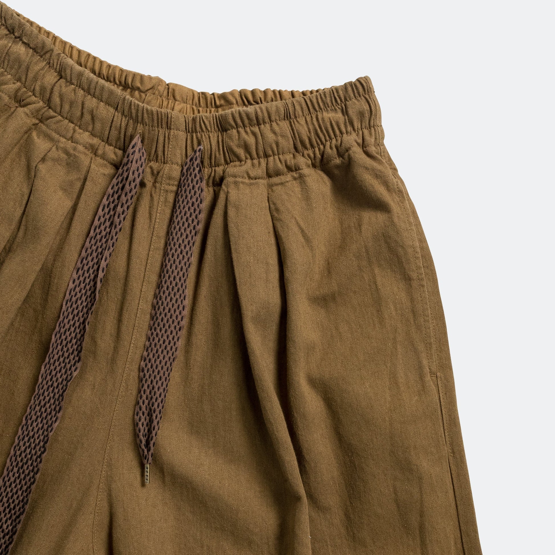 Cotton Linen Twill RUDE Buggy Pants - Khaki