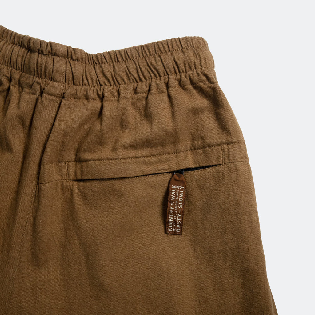 Cotton Linen Twill RUDE Buggy Pants - Khaki