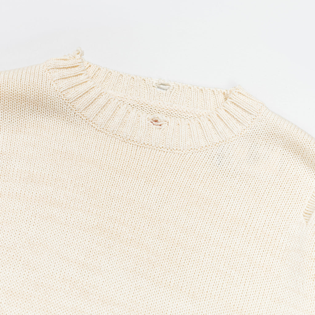 5G Cotton Knit HIPPIE SLEEVE Sweater - Ecru