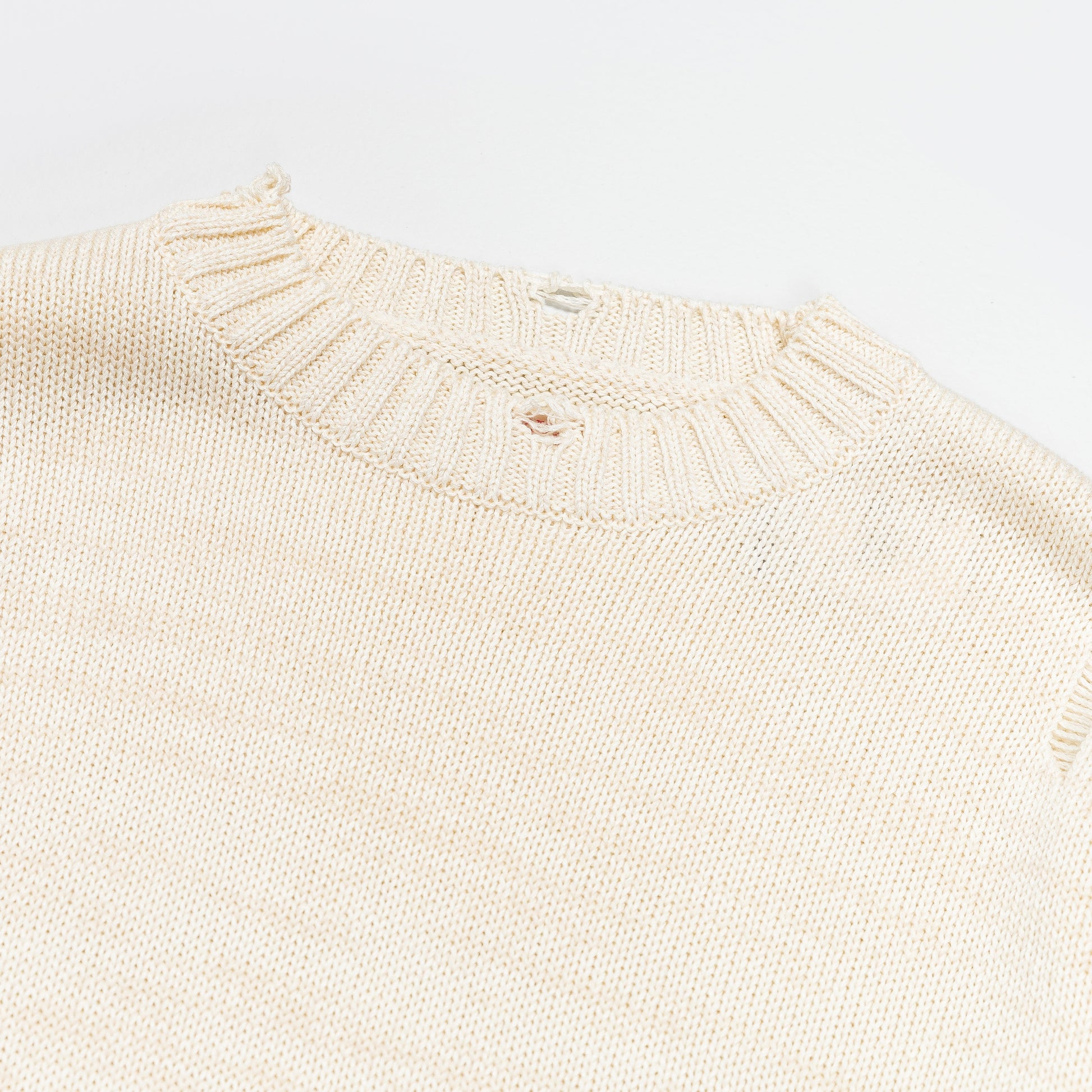 5G Cotton Knit HIPPIE SLEEVE Sweater - Ecru