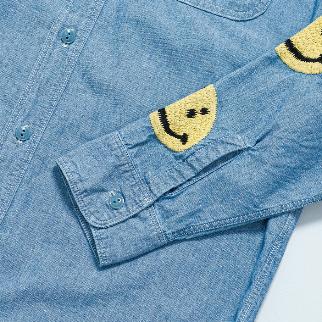 Chambray Work Shirt (Smile) - Sax