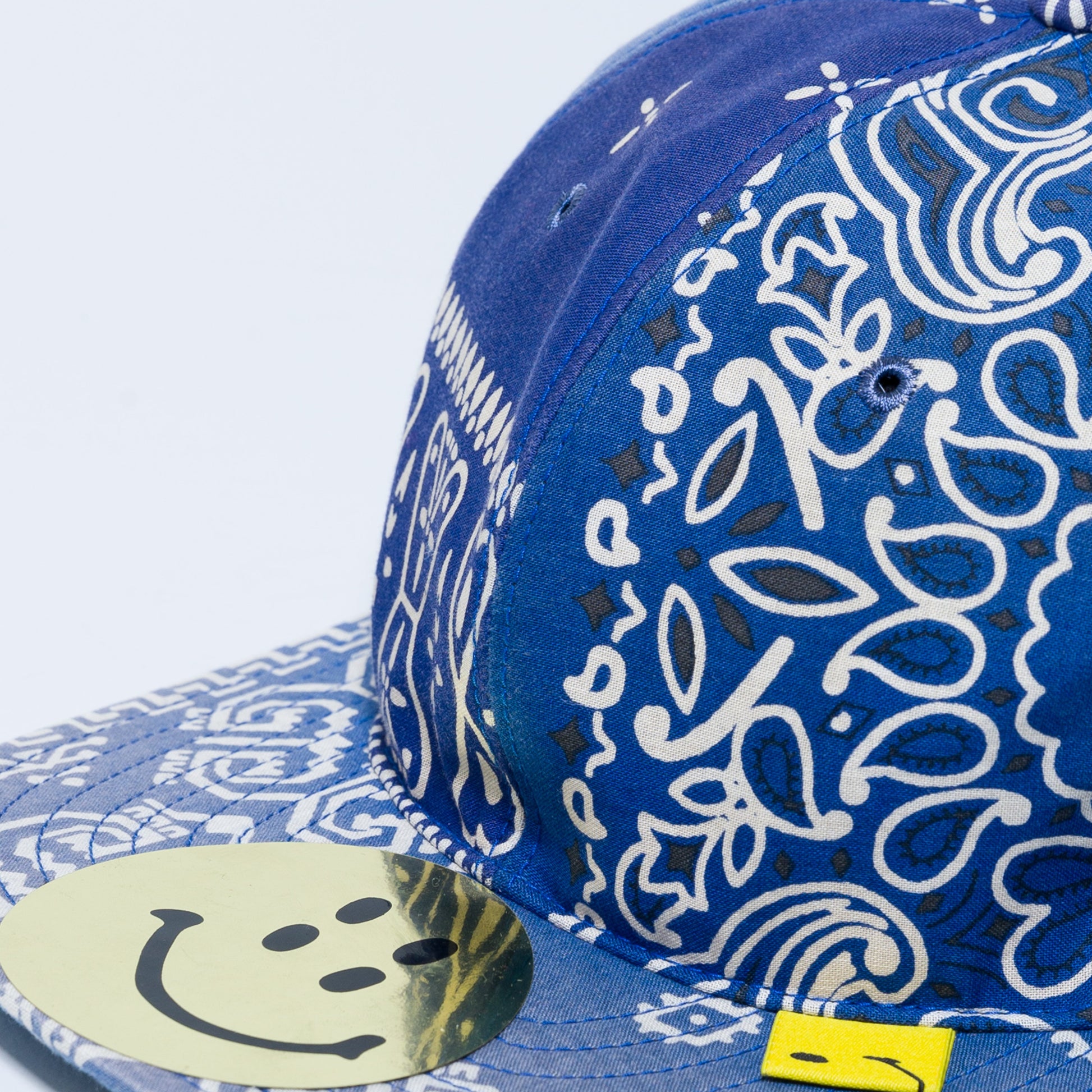 Cotton Bandana Patchwork Baseball Cap - Blue