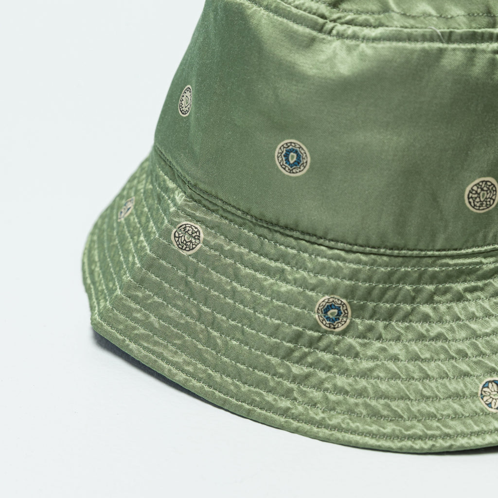 Cotton/Rayon MAMEMON Bucket Hat Long Brim - Khaki