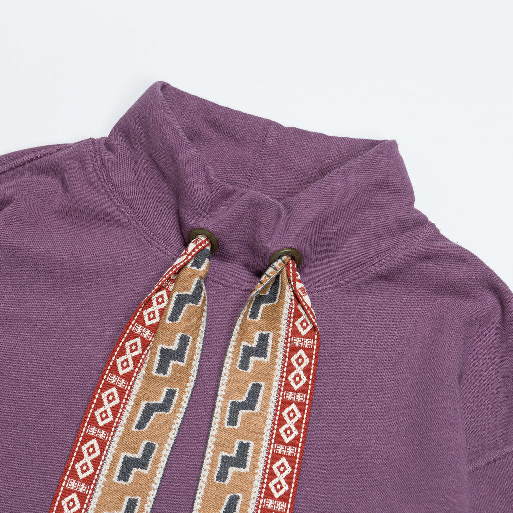 Fleece Knit COCK Neck SWT - Purple