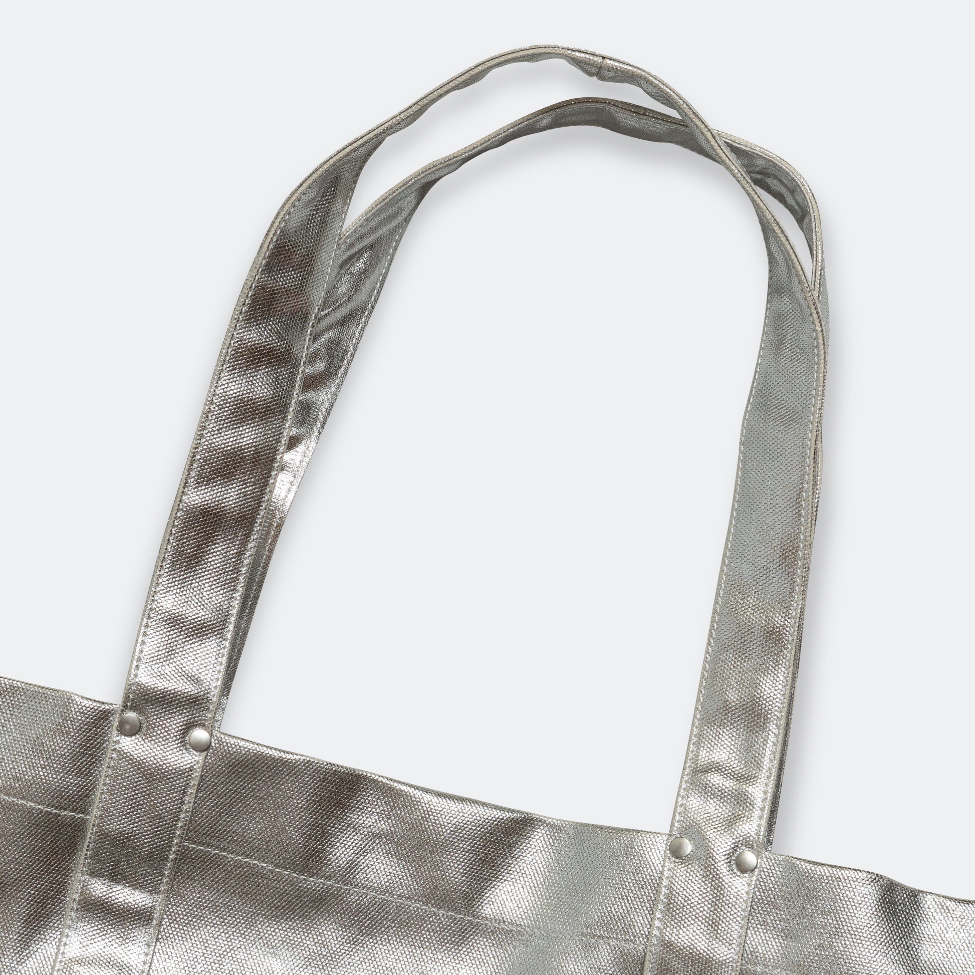 Foiled Canvas BRICK TOOL Bag L - Silver