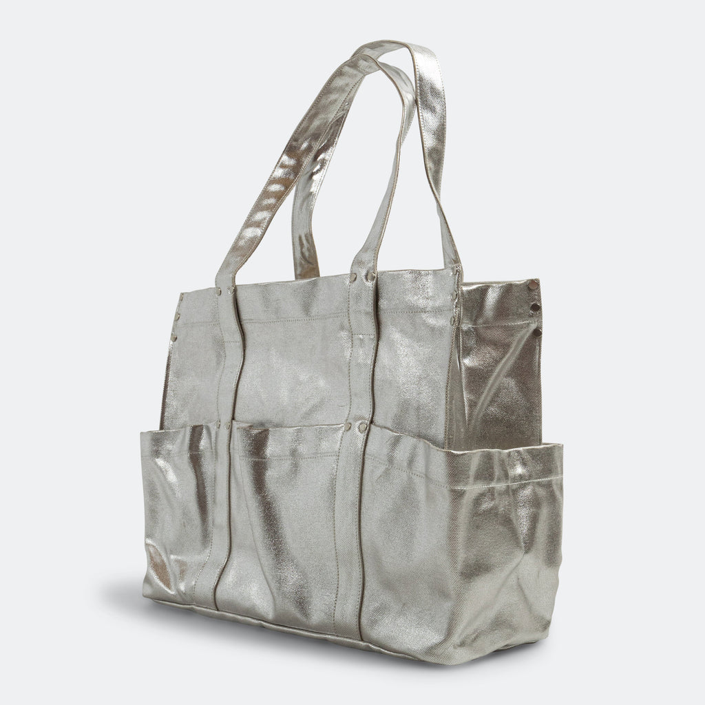 Foiled Canvas BRICK TOOL Bag L - Silver
