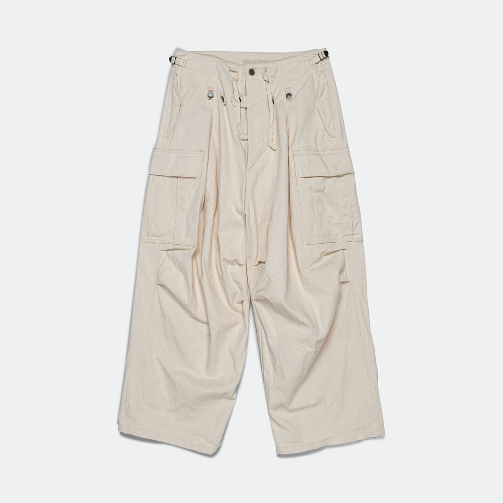 Heavy Drill Cotton JUMBO Cargo Pants - Natural