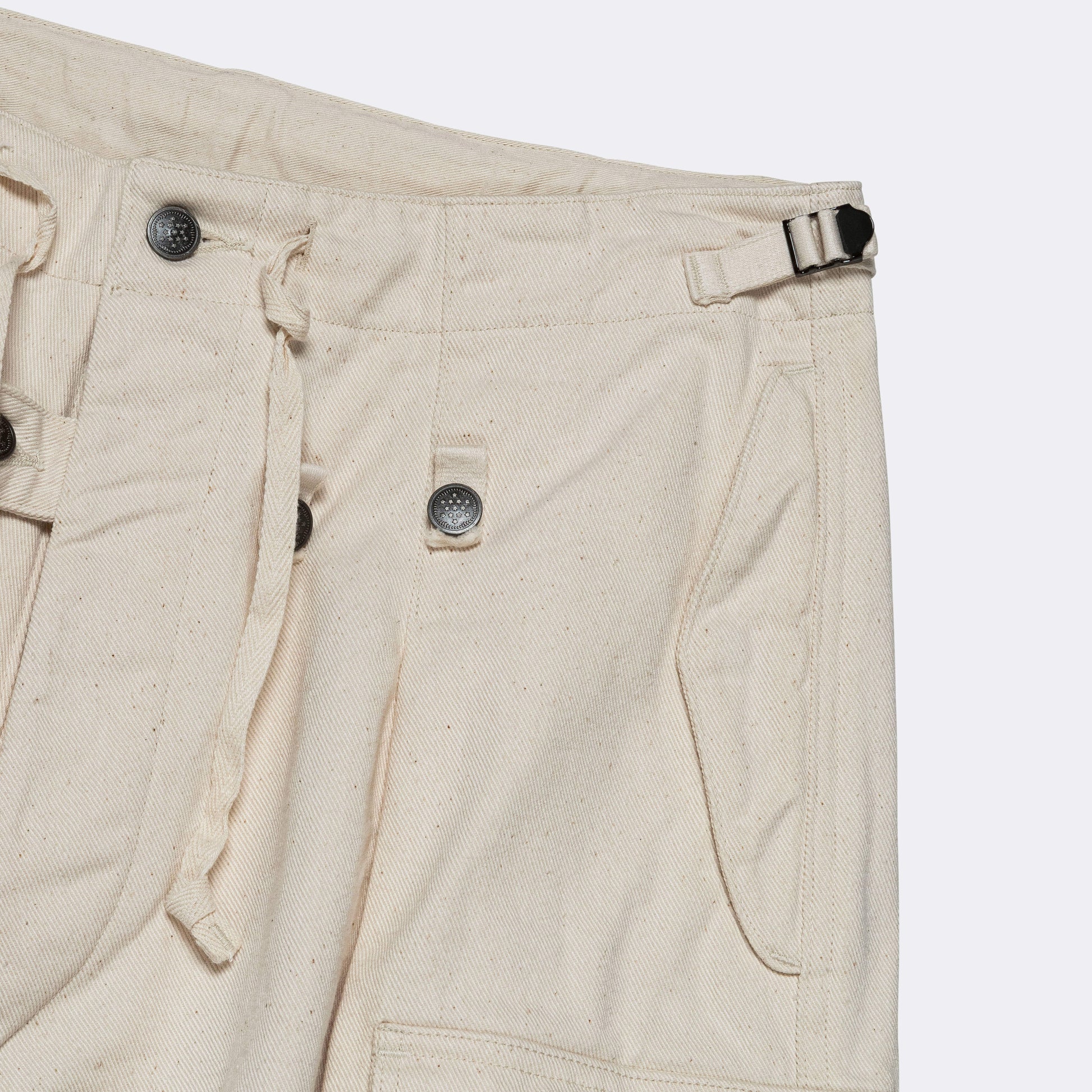 Heavy Drill Cotton JUMBO Cargo Pants - Natural