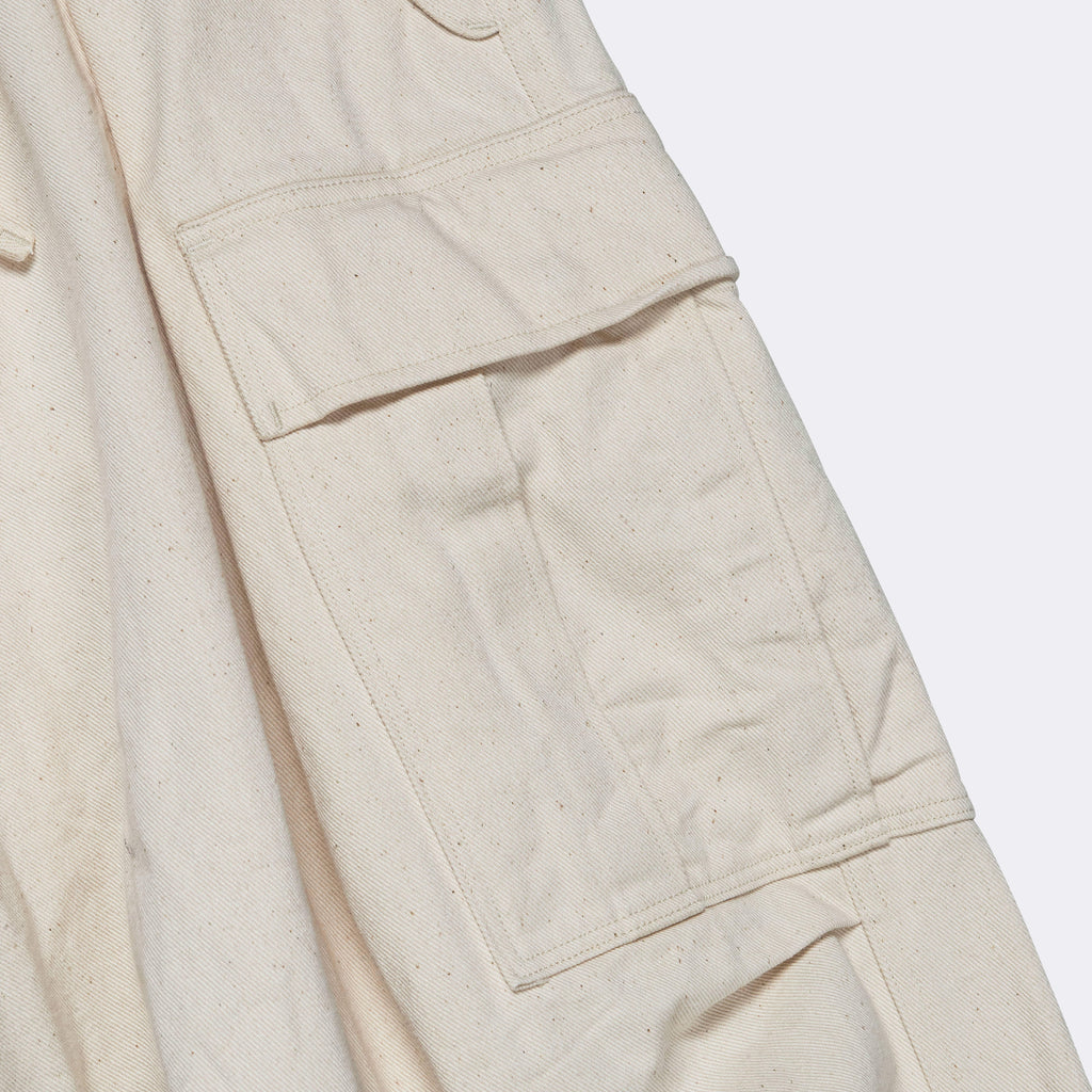 Heavy Drill Cotton JUMBO Cargo Pants - Natural
