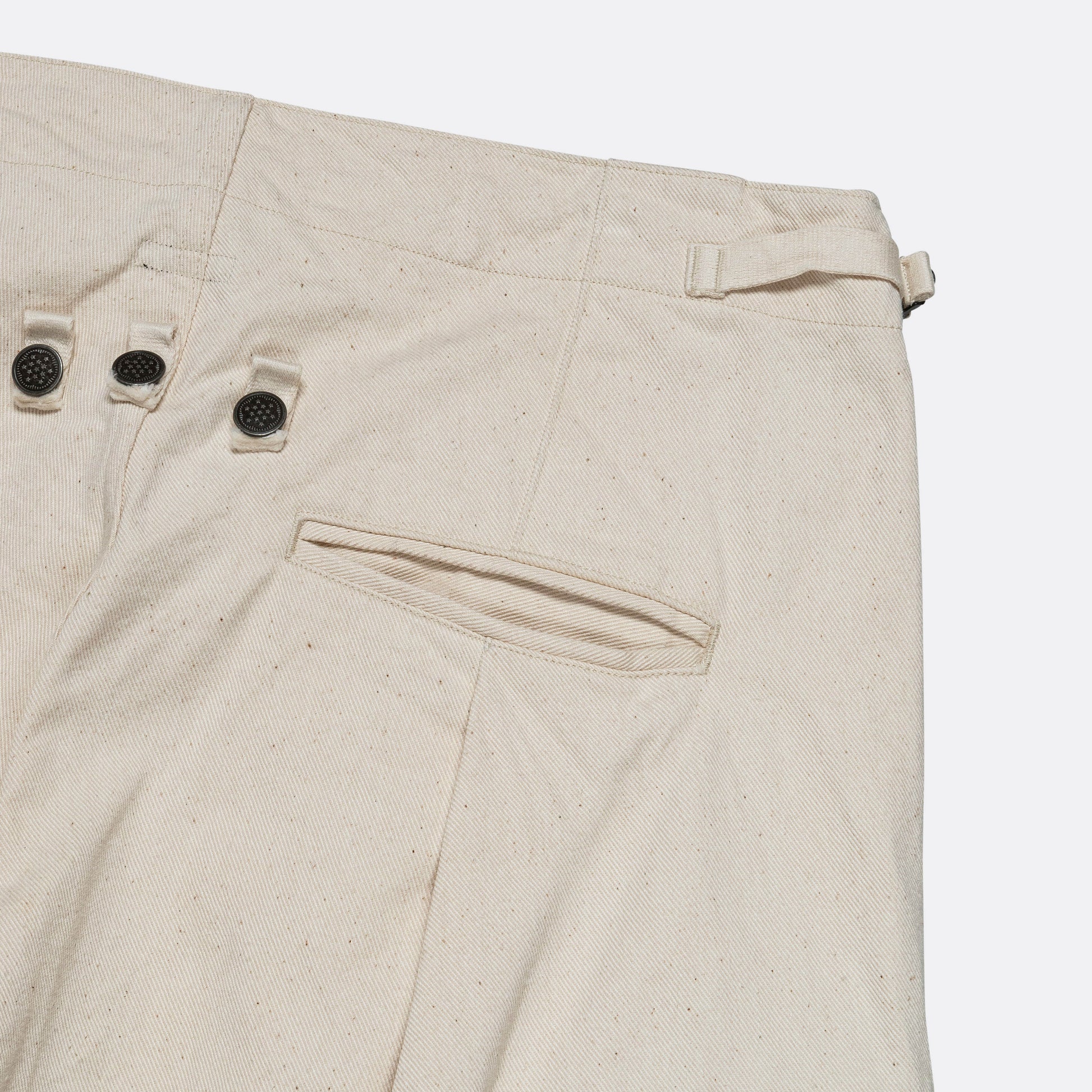 Heavy Drill Cotton JUMBO Cargo Pants - Natural