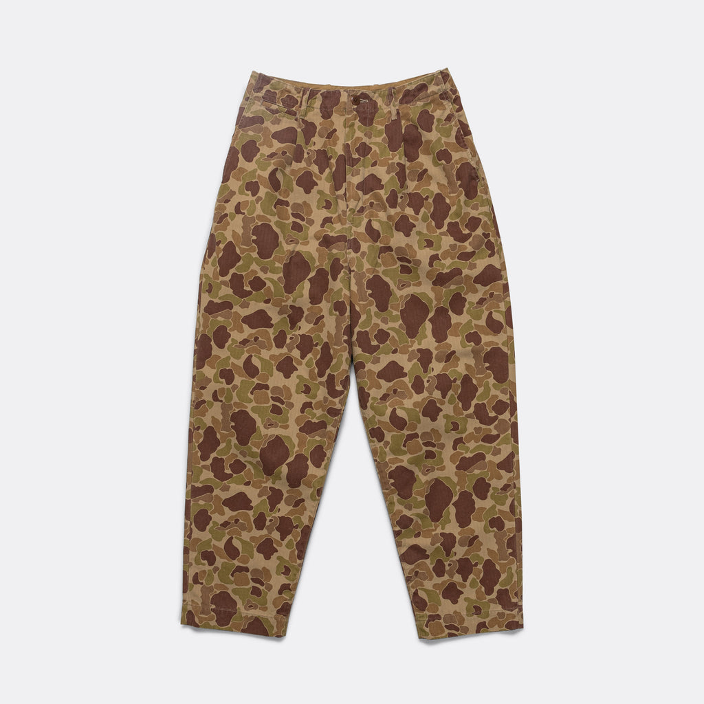 Herringbone HAPPY PEEK-A-BOO Camo NIME Pants - Beige/Khaki