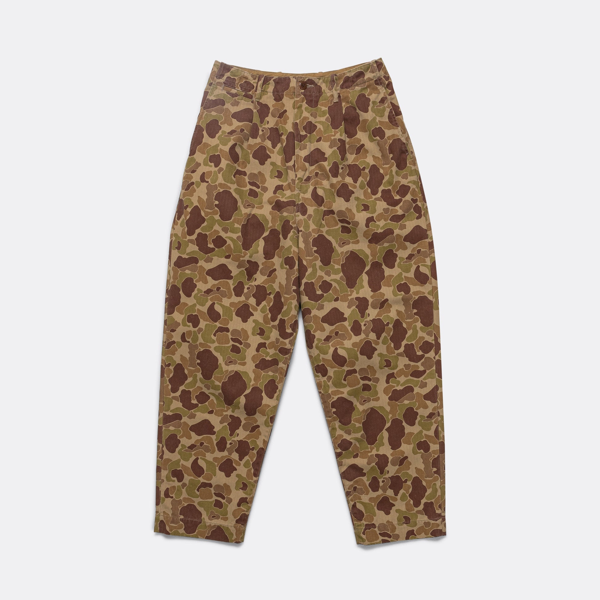 Herringbone HAPPY PEEK-A-BOO Camo NIME Pants - Beige/Khaki