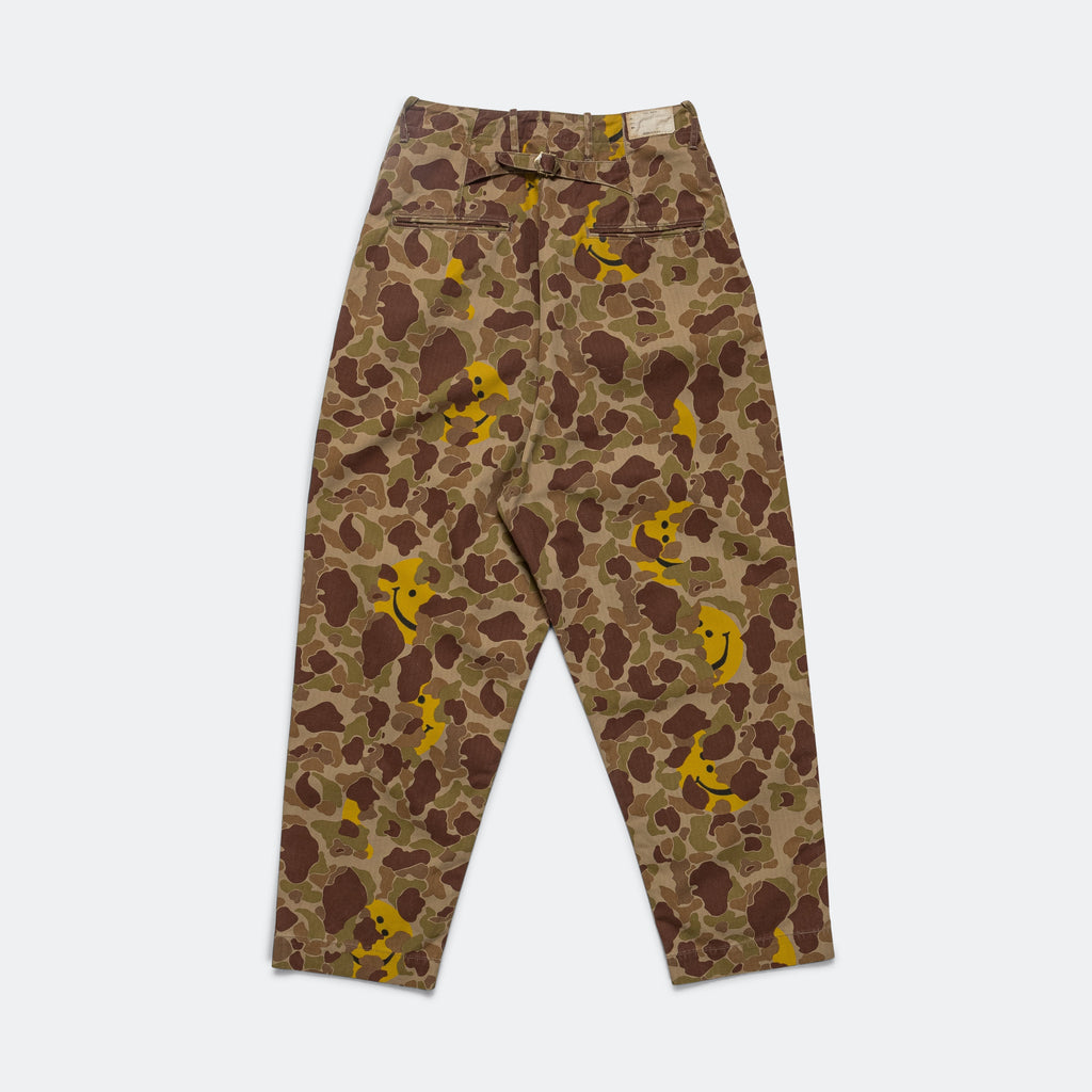 Herringbone HAPPY PEEK-A-BOO Camo NIME Pants - Beige/Khaki