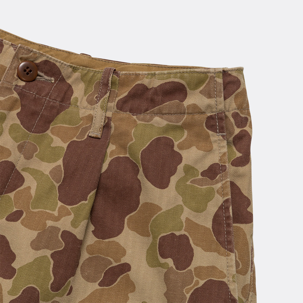 Herringbone HAPPY PEEK-A-BOO Camo NIME Pants - Beige/Khaki