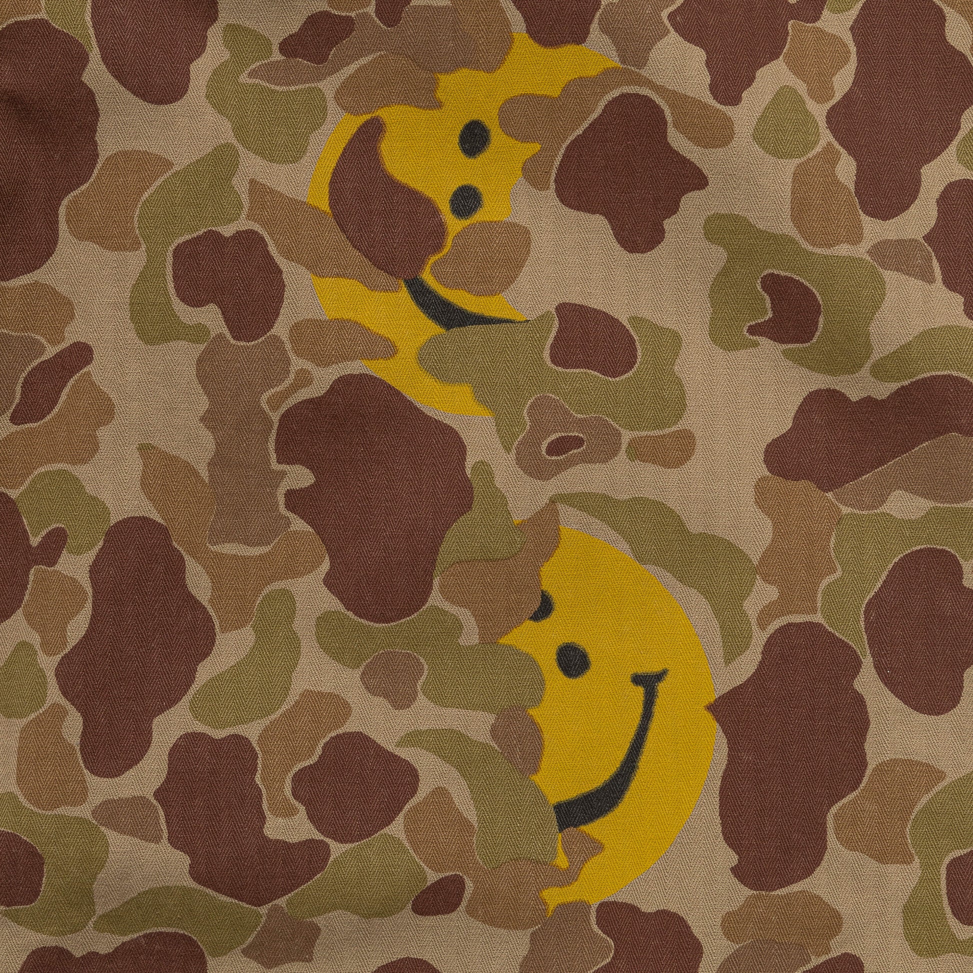 Herringbone HAPPY PEEK-A-BOO Camo NIME Pants - Beige/Khaki