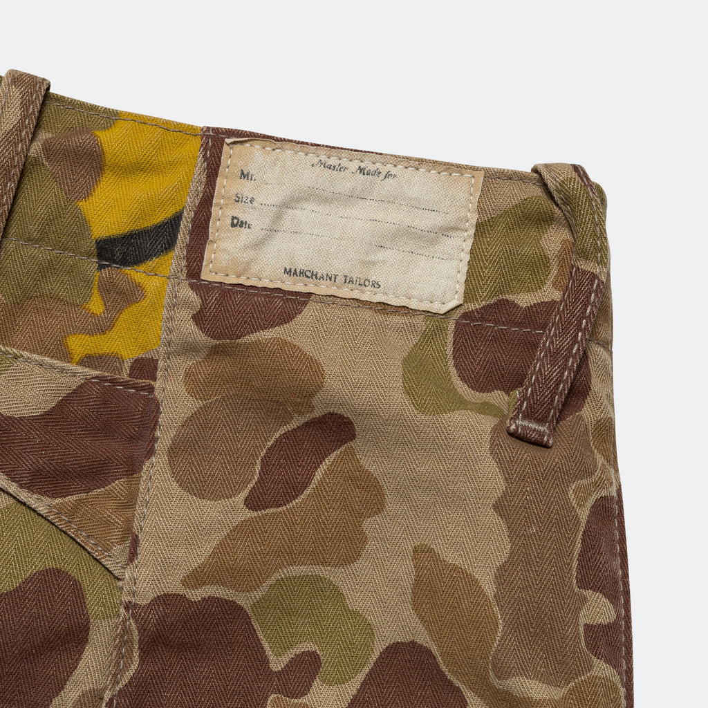 Herringbone HAPPY PEEK-A-BOO Camo NIME Pants - Beige/Khaki