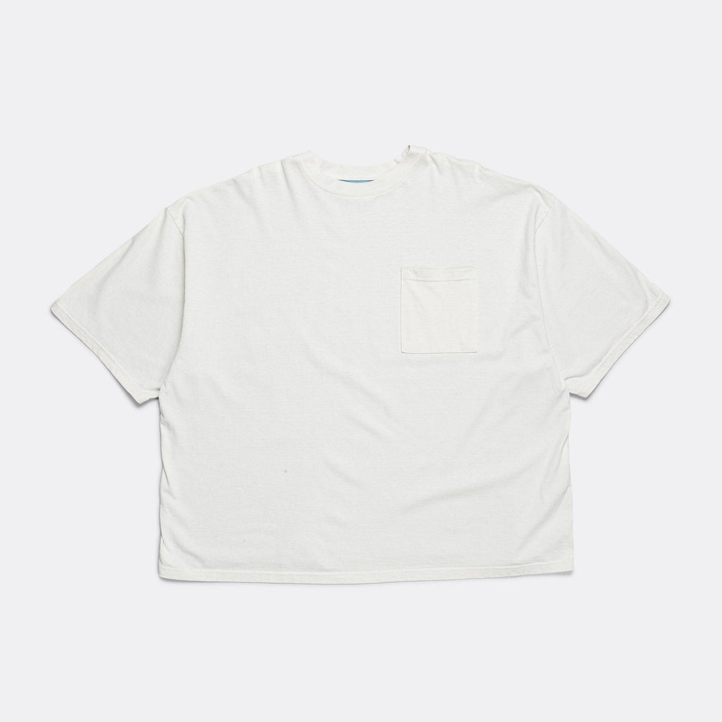 Jersey 2TONES BIG Pocket T (BONE) - Ecru/Sax