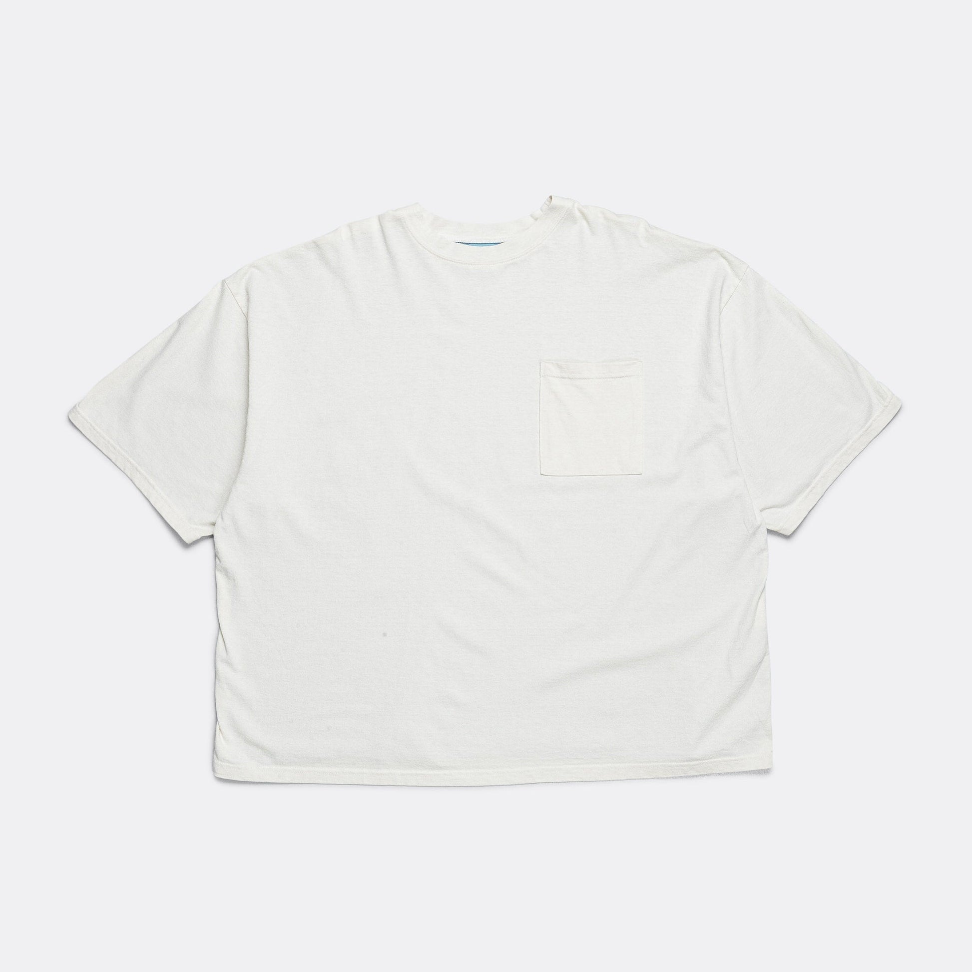 Jersey 2TONES BIG Pocket T (BONE) - Ecru/Sax