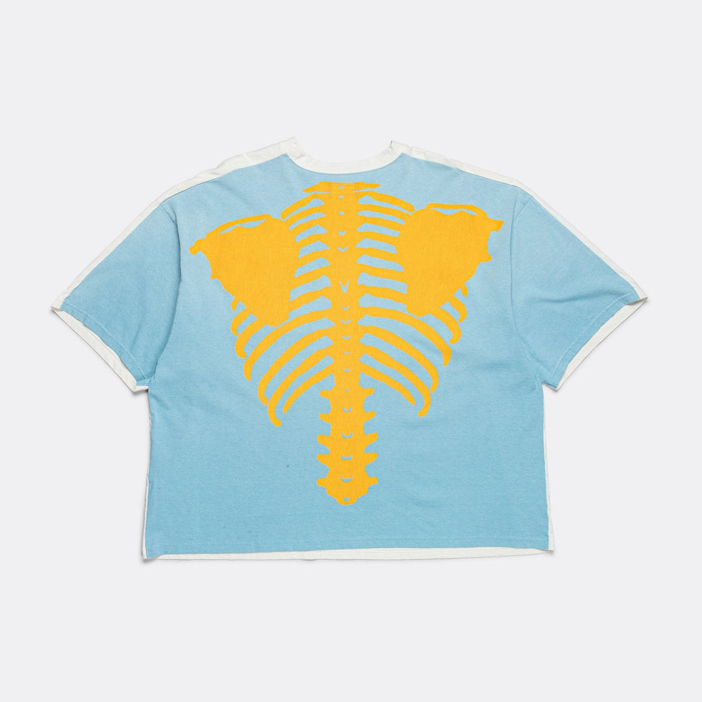 Jersey 2TONES BIG Pocket T (BONE) - Ecru/Sax