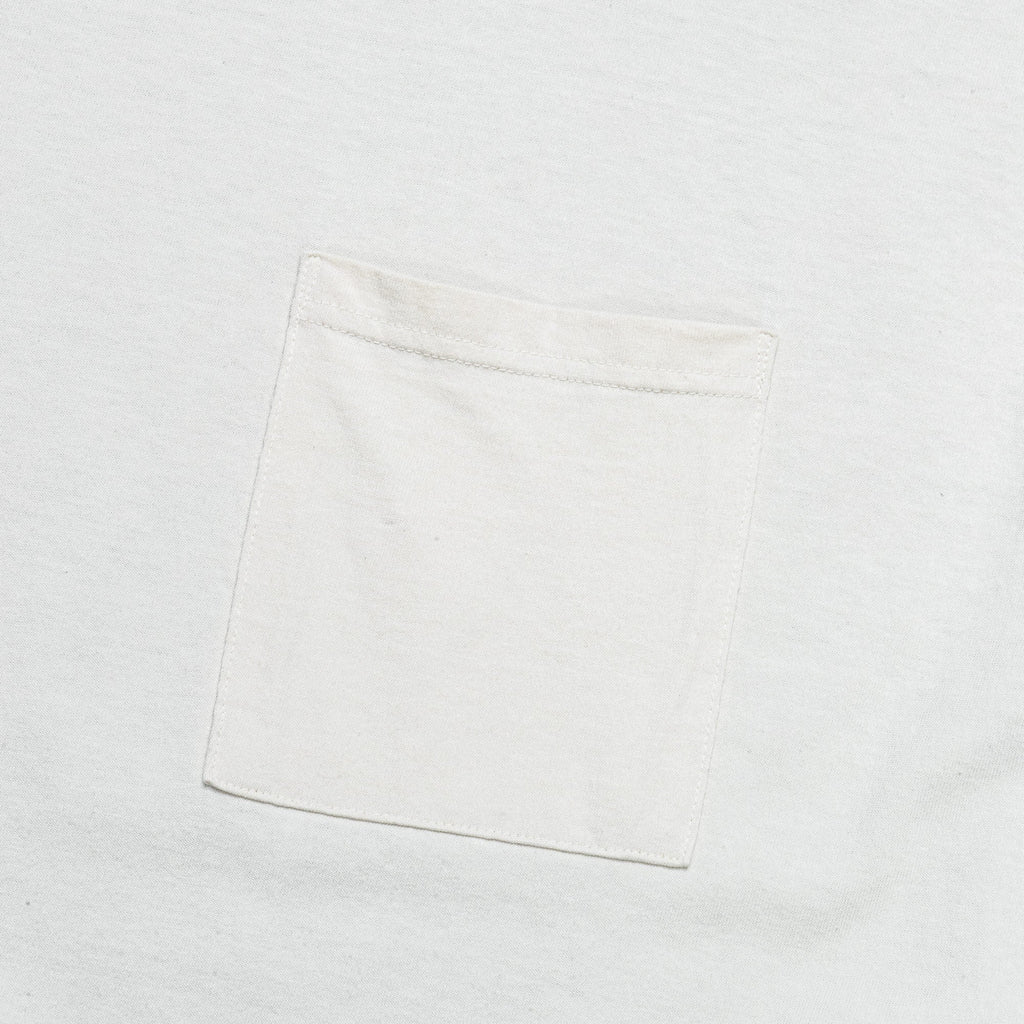 Jersey 2TONES BIG Pocket T (BONE) - Ecru/Sax